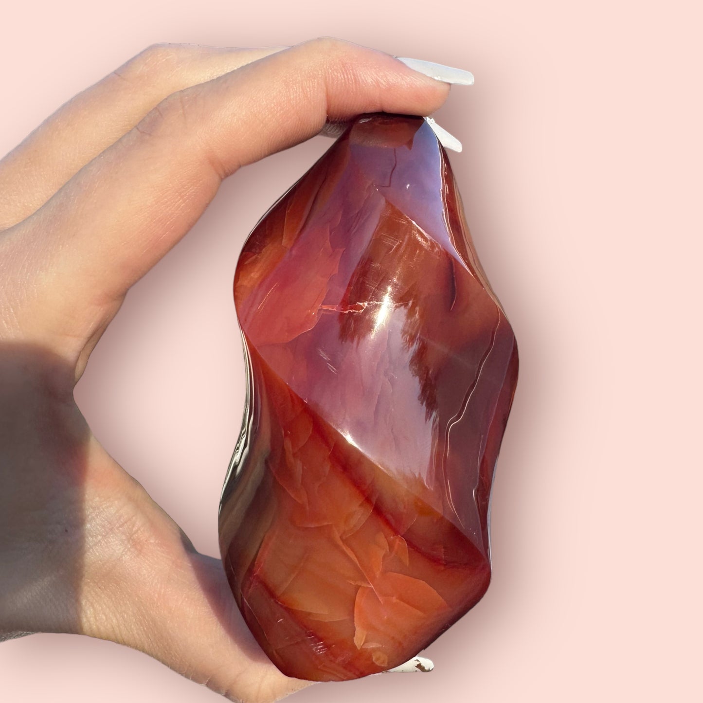 Carnelian Agate Crystal Flame