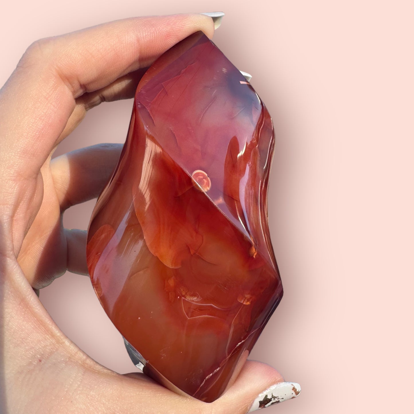 Carnelian Agate Crystal Flame