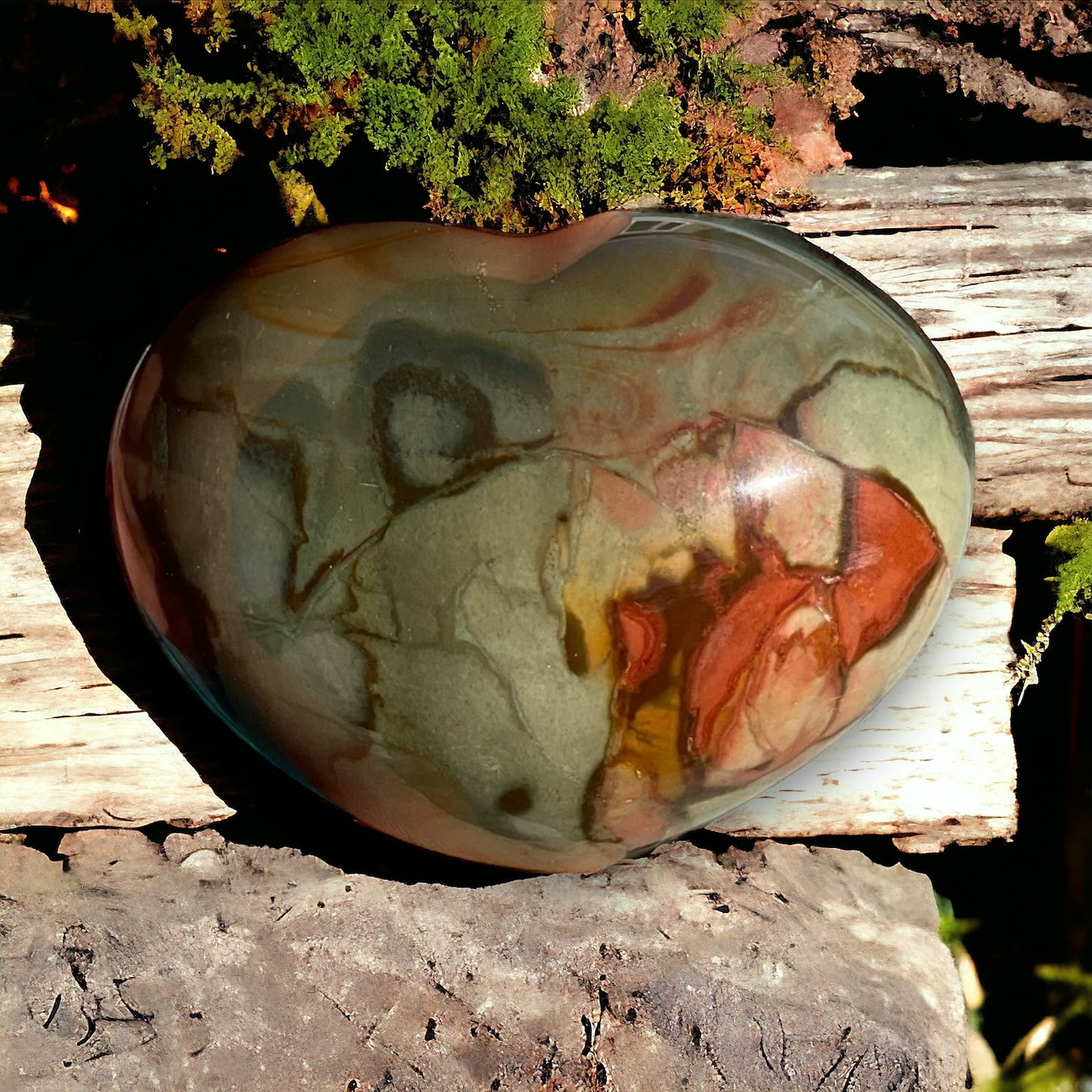 Polychrome Jasper Heart