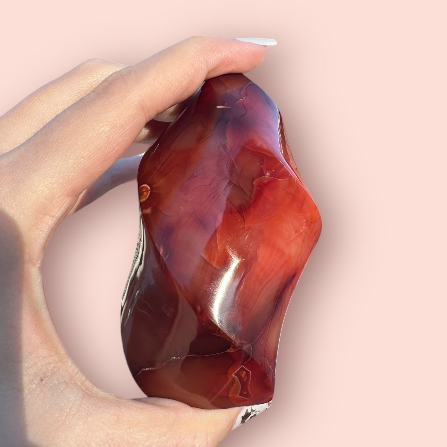 Carnelian Agate Crystal Flame