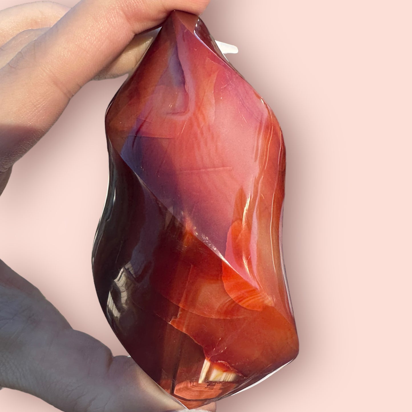 Carnelian Agate Crystal Flame