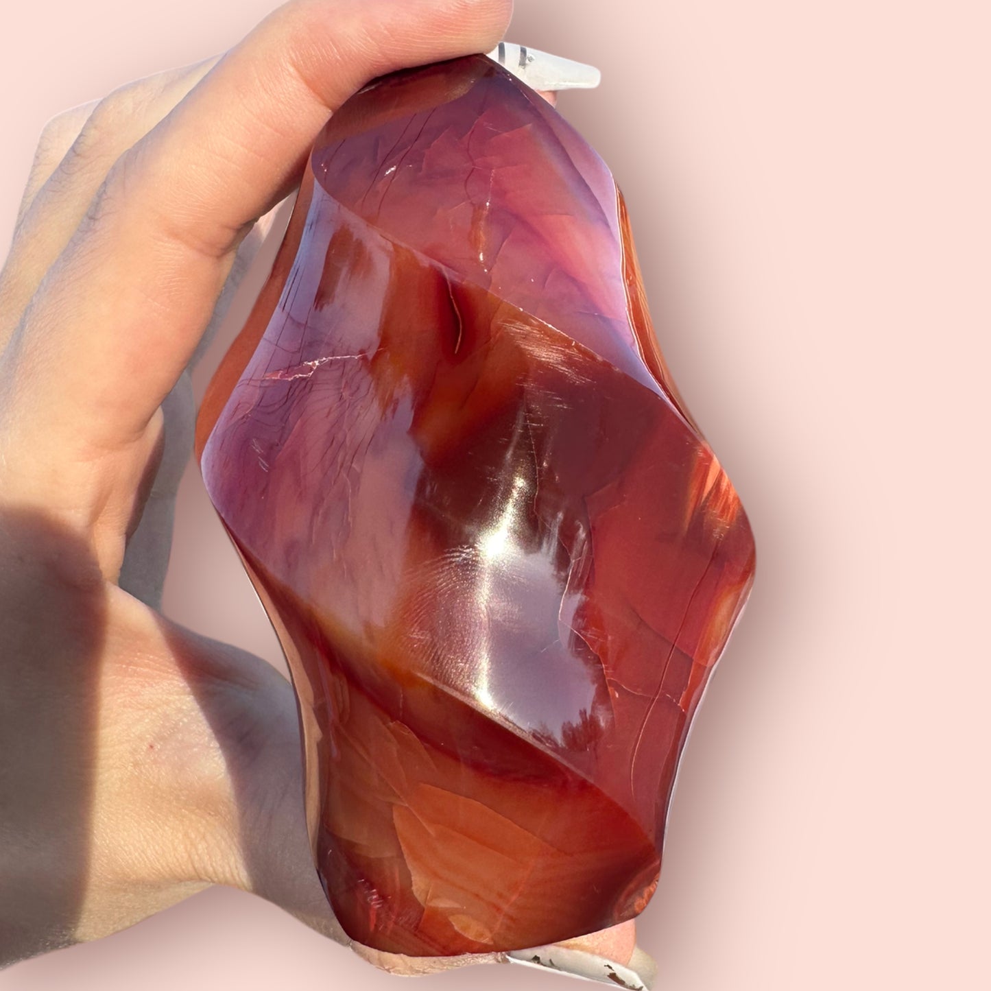 Carnelian Agate Crystal Flame