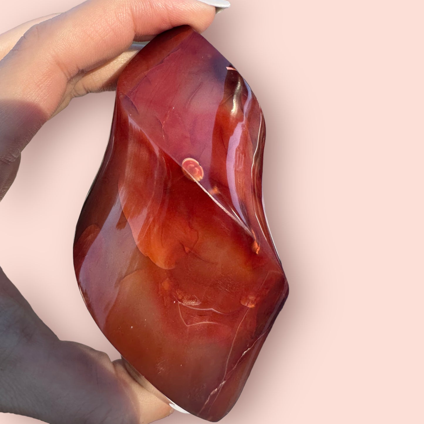 Carnelian Agate Crystal Flame