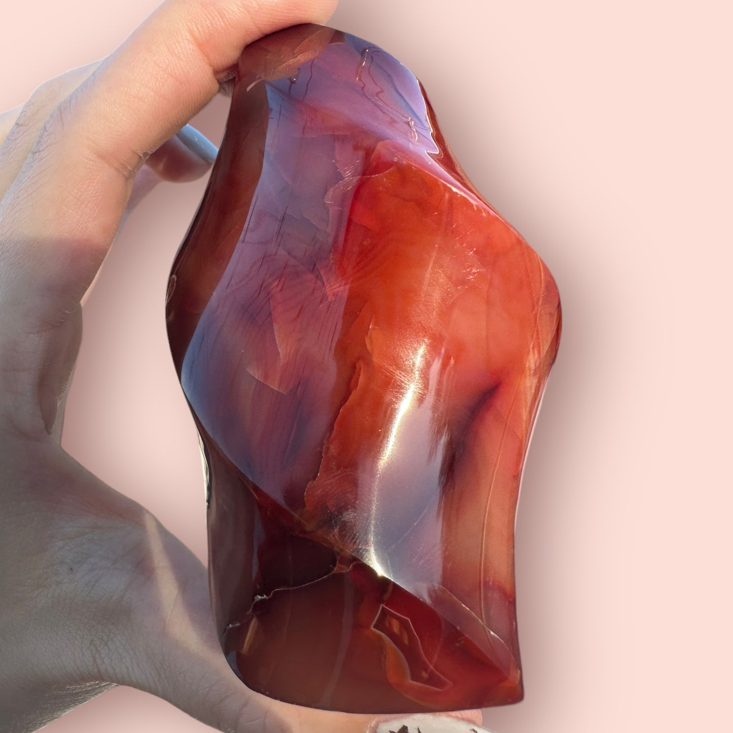 Carnelian Agate Crystal Flame