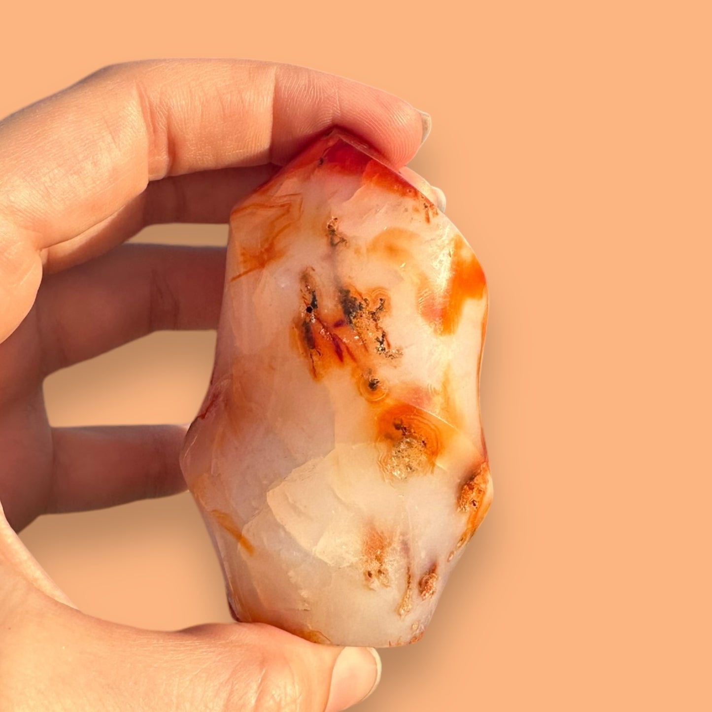 Carnelian Agate Crystal Flame