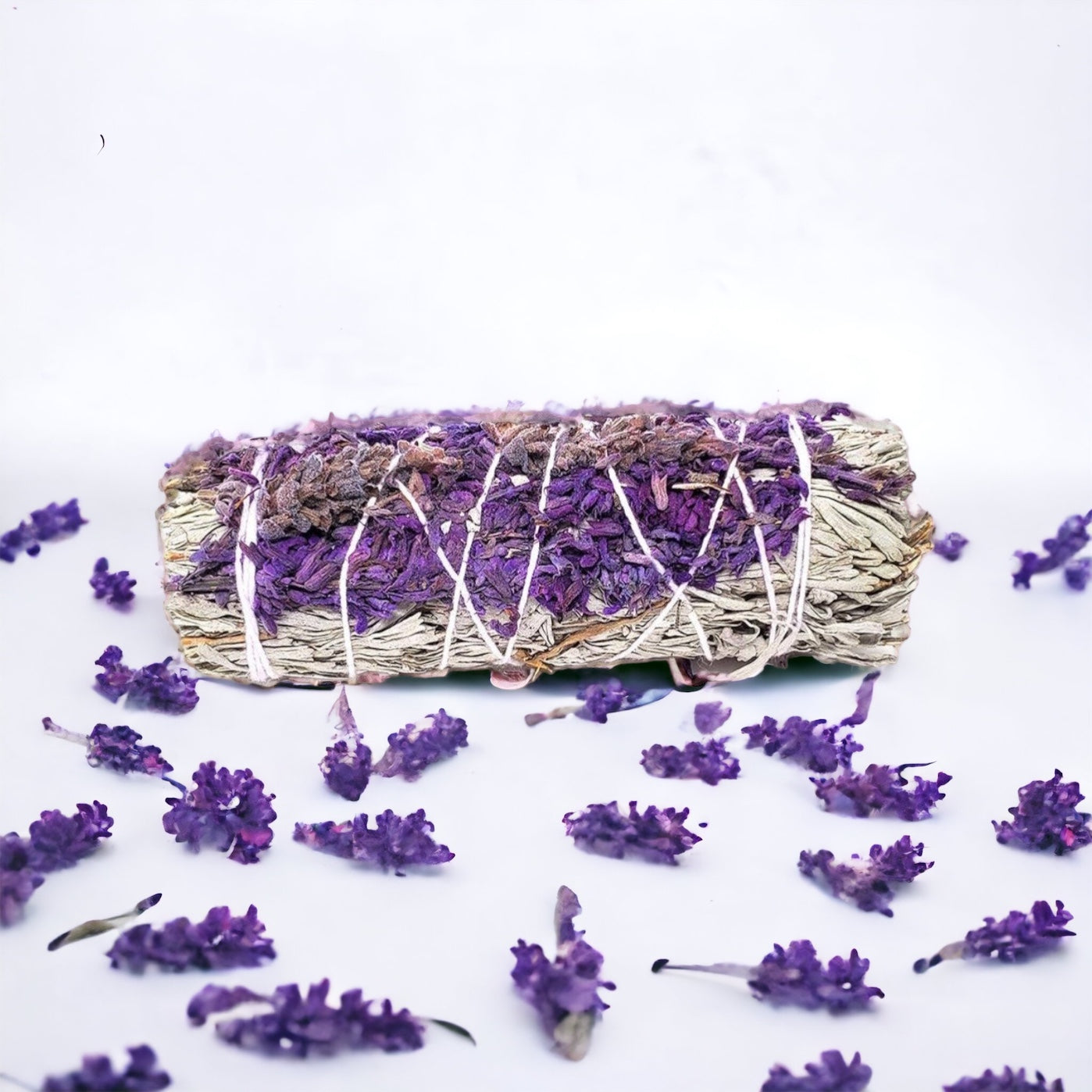 English Lavender and White Sage Smudge Stick - 4"