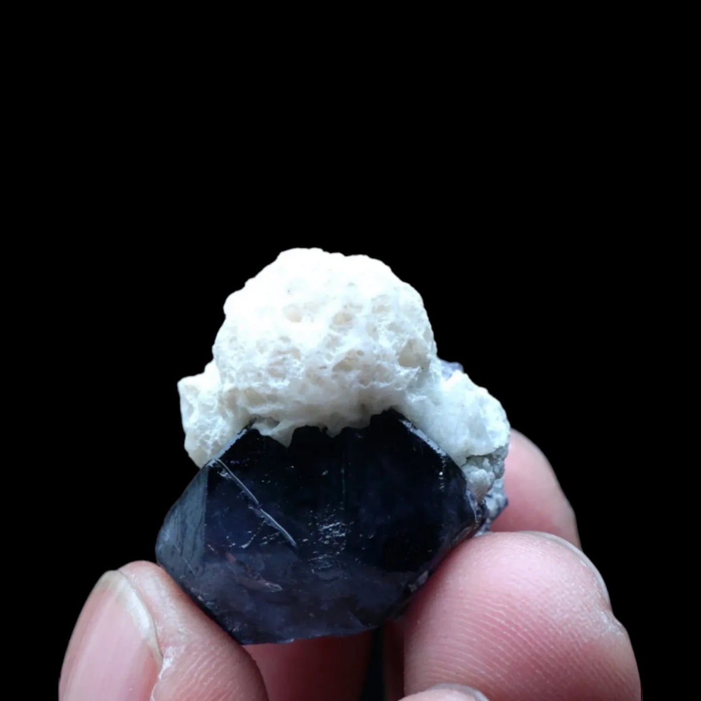 Mini Blue Cubic Fluorite with Small Pyrite Inclusion