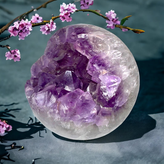 Amethyst Geode Sphere - 7lb. - Large