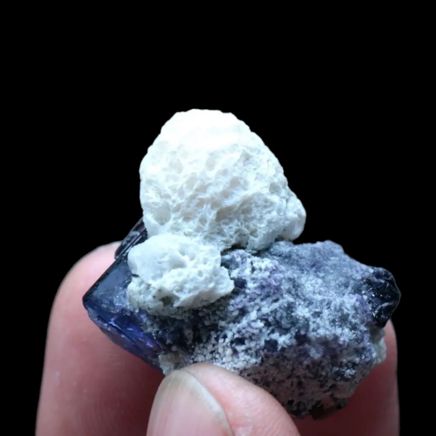 Mini Blue Cubic Fluorite with Small Pyrite Inclusion