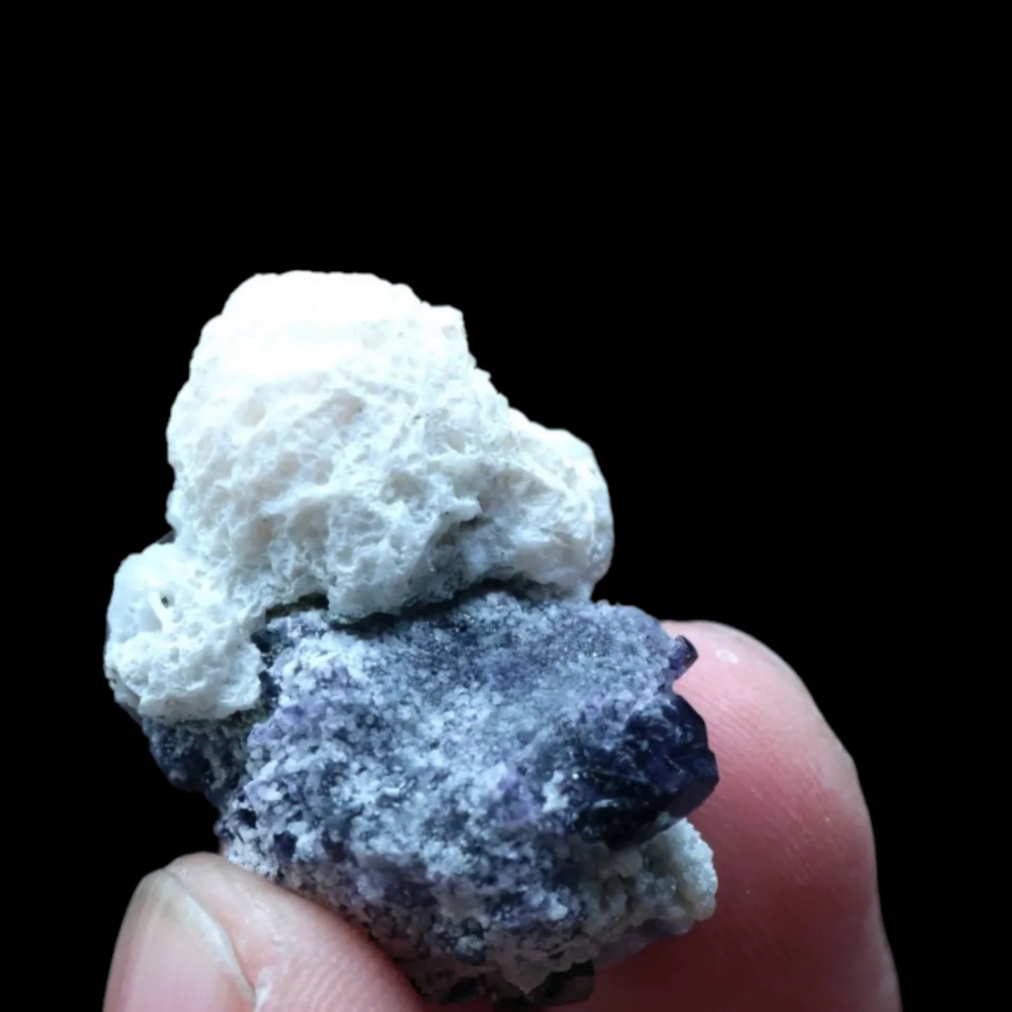 Mini Blue Cubic Fluorite with Small Pyrite Inclusion