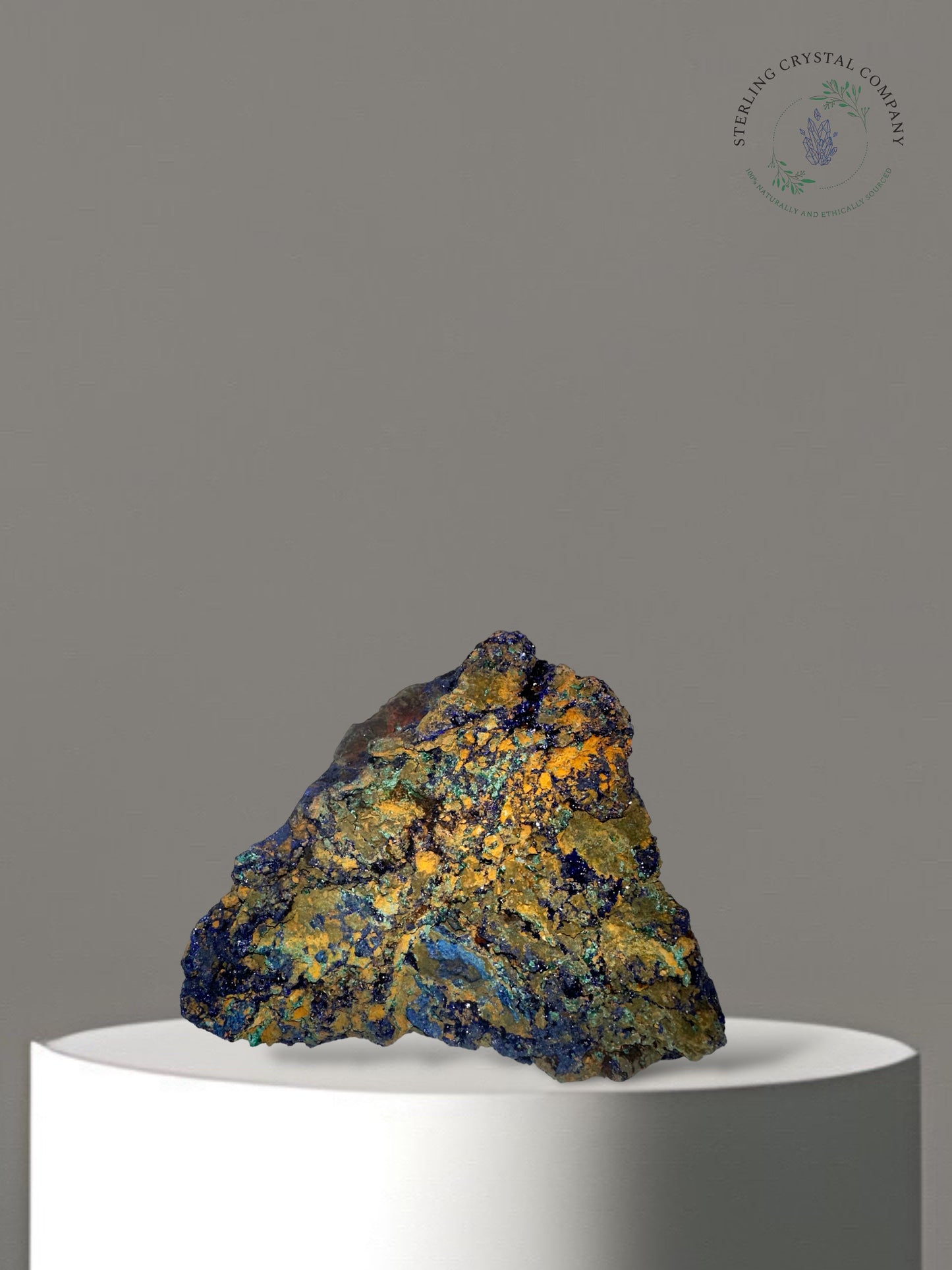 Blue Azurite with Chrysocolla